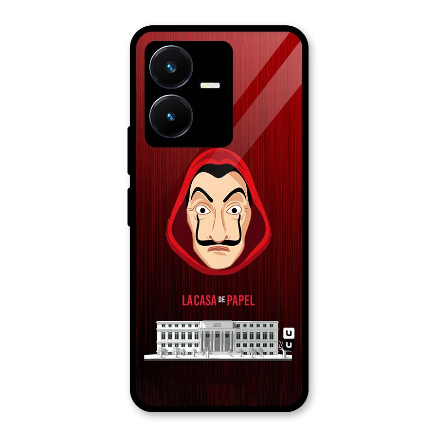 Lacasa Papel Minimalist Glass Back Case for Vivo Y22