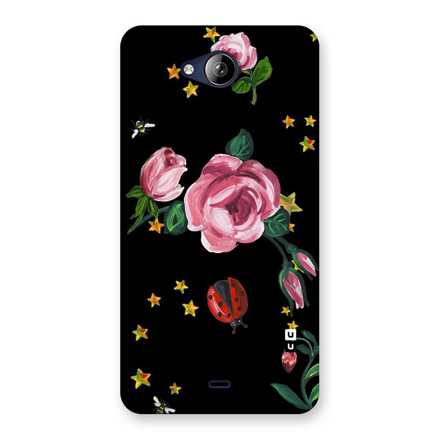 Ladybird And Floral Back Case for Canvas Play Q355