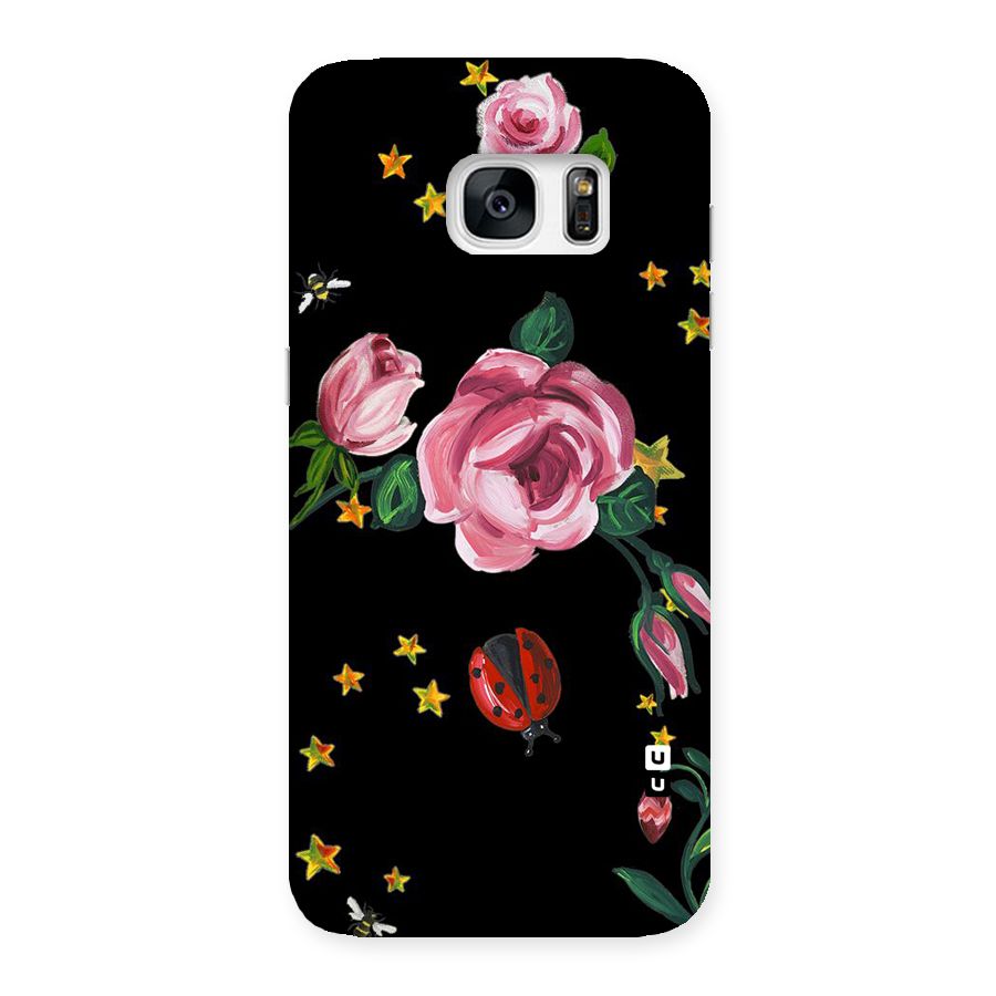 Ladybird And Floral Back Case for Galaxy S7 Edge