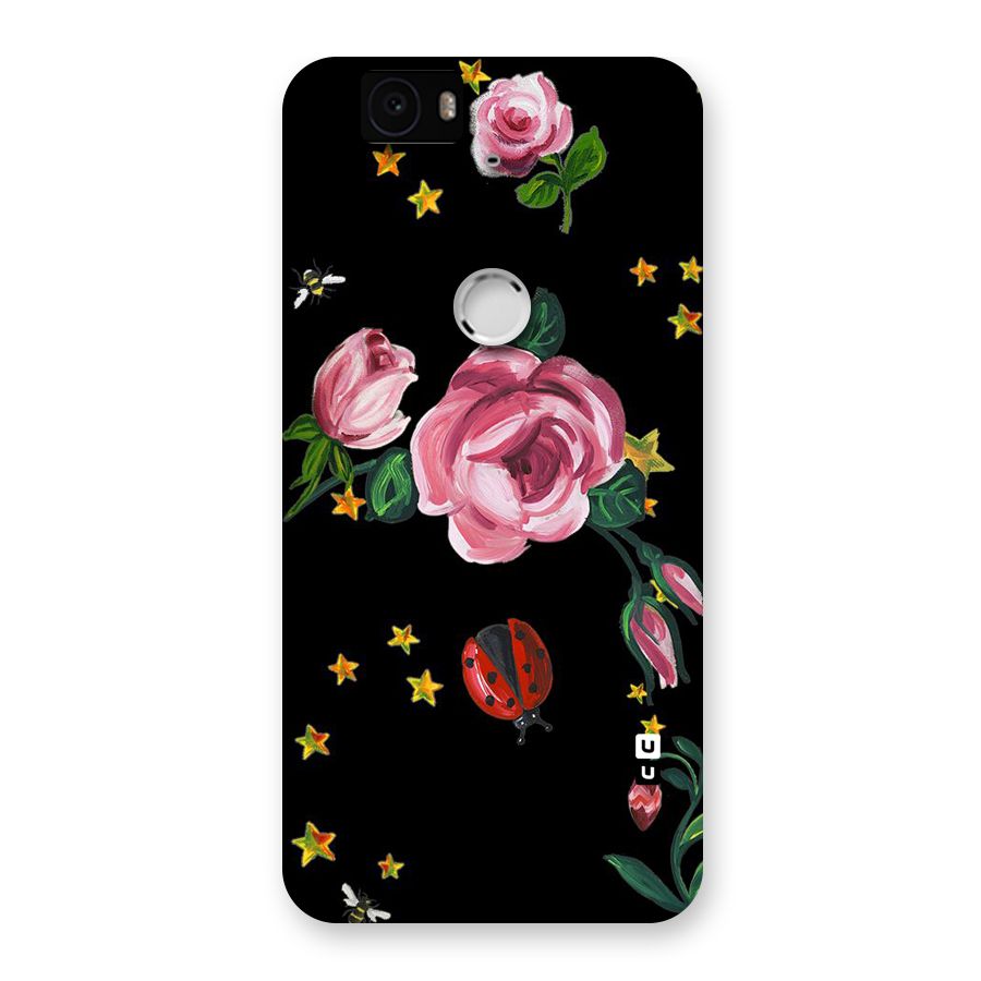 Ladybird And Floral Back Case for Google Nexus-6P