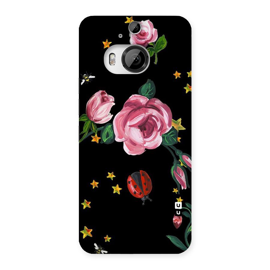 Ladybird And Floral Back Case for HTC One M9 Plus