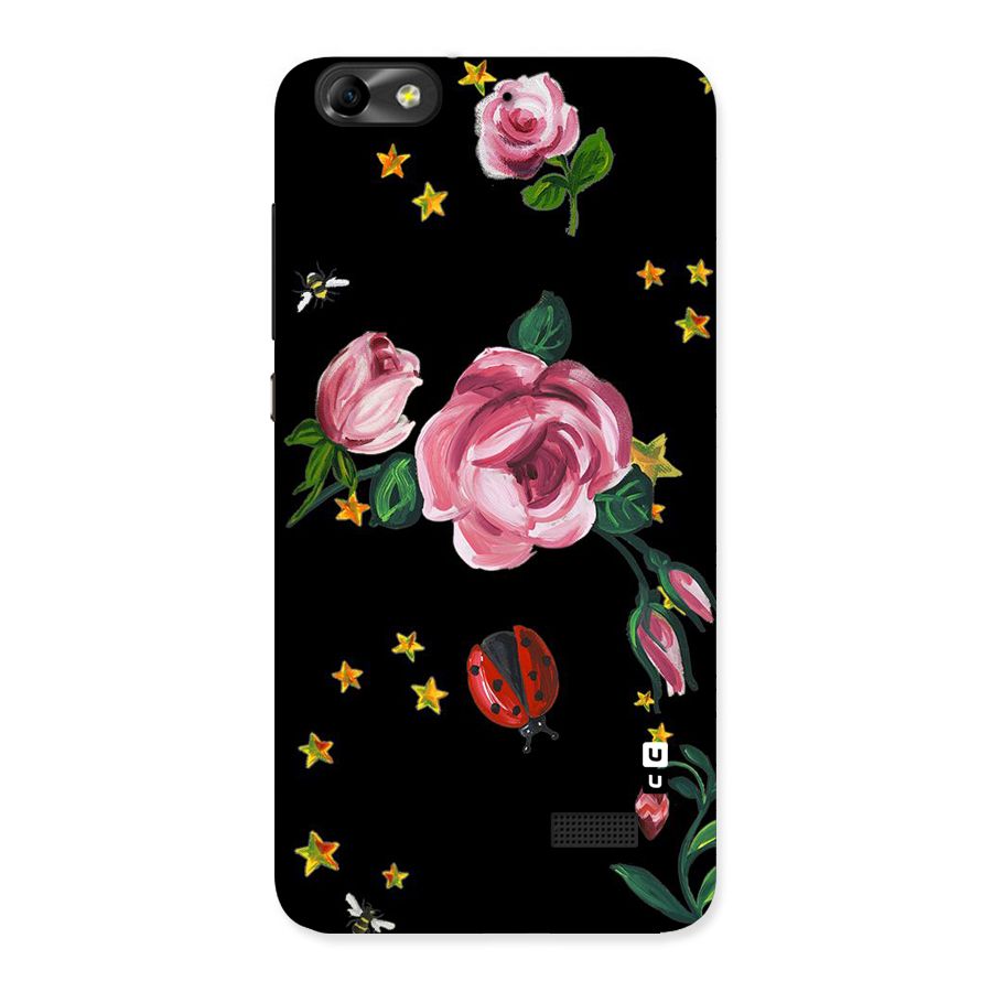 Ladybird And Floral Back Case for Honor 4C