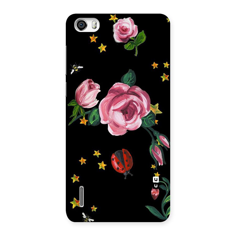 Ladybird And Floral Back Case for Honor 6