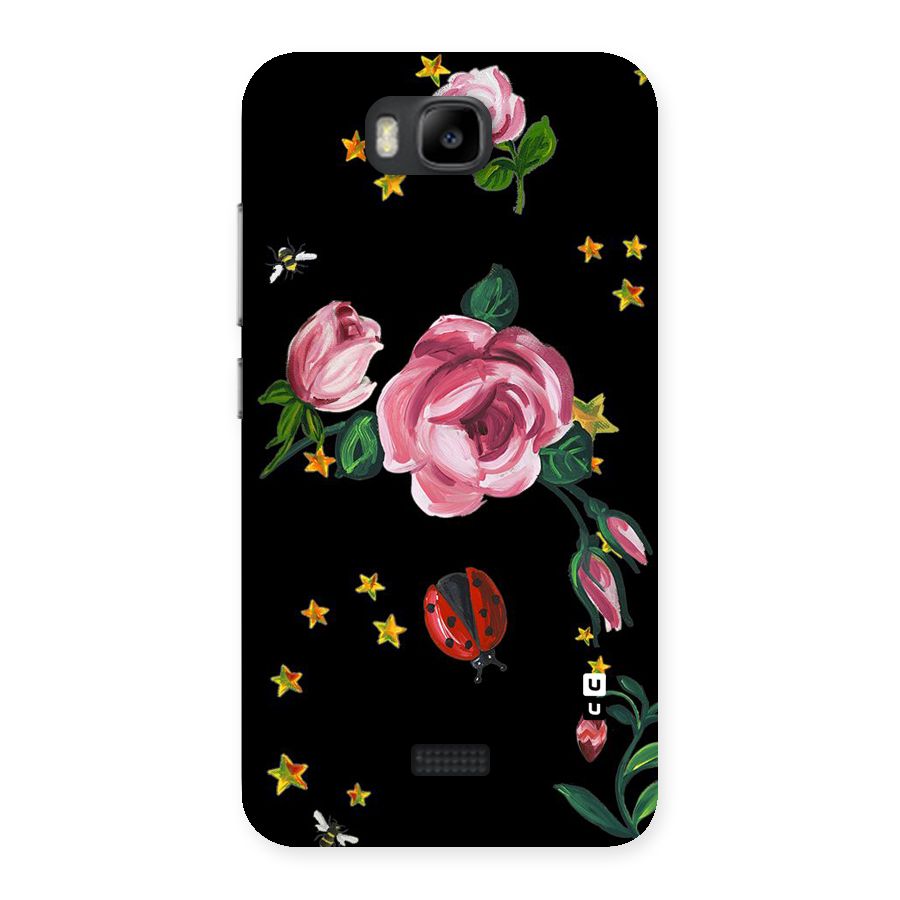 Ladybird And Floral Back Case for Honor Bee
