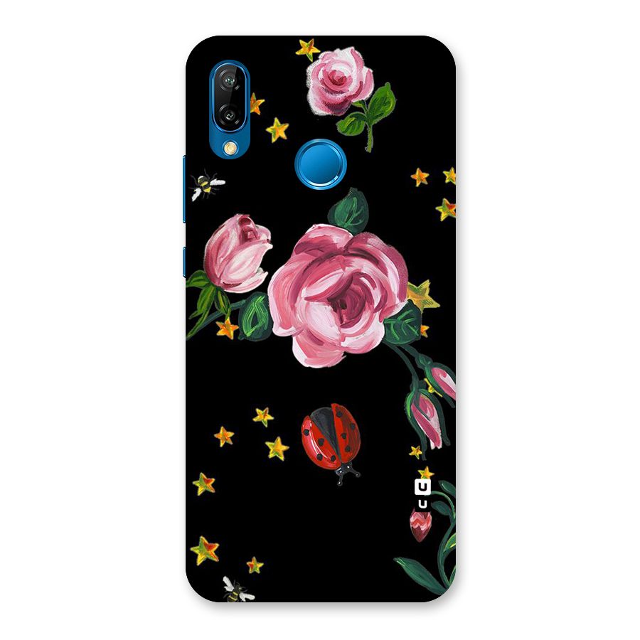 Ladybird And Floral Back Case for Huawei P20 Lite