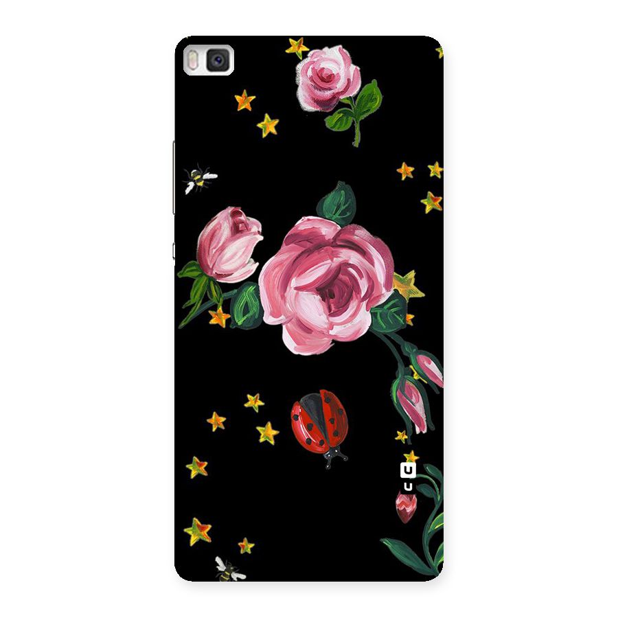 Ladybird And Floral Back Case for Huawei P8