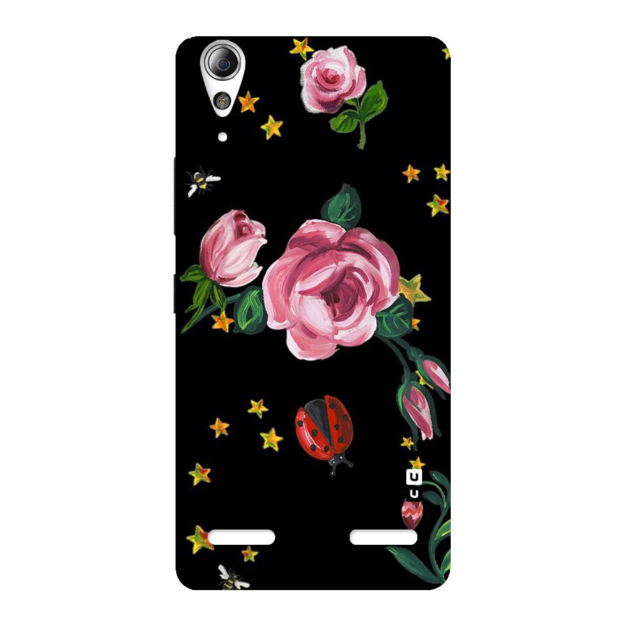 Ladybird And Floral Back Case for Lenovo A6000 Plus