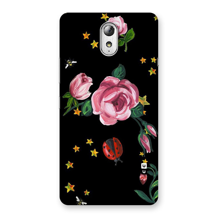 Ladybird And Floral Back Case for Lenovo Vibe P1M