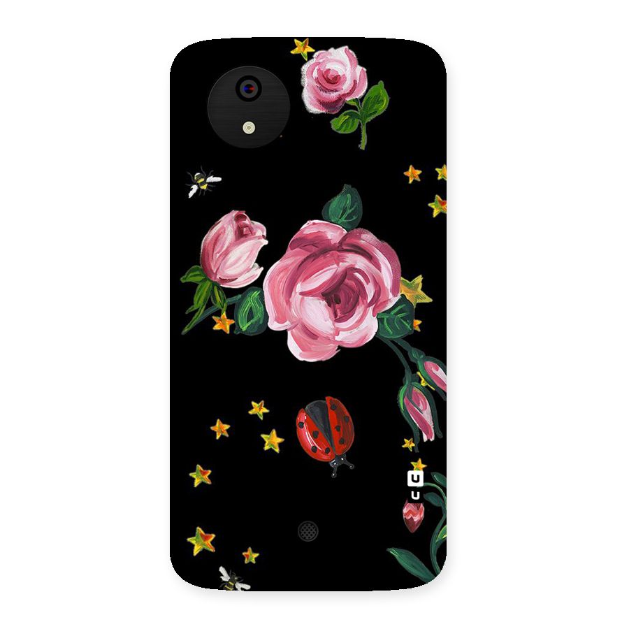 Ladybird And Floral Back Case for Micromax Canvas A1