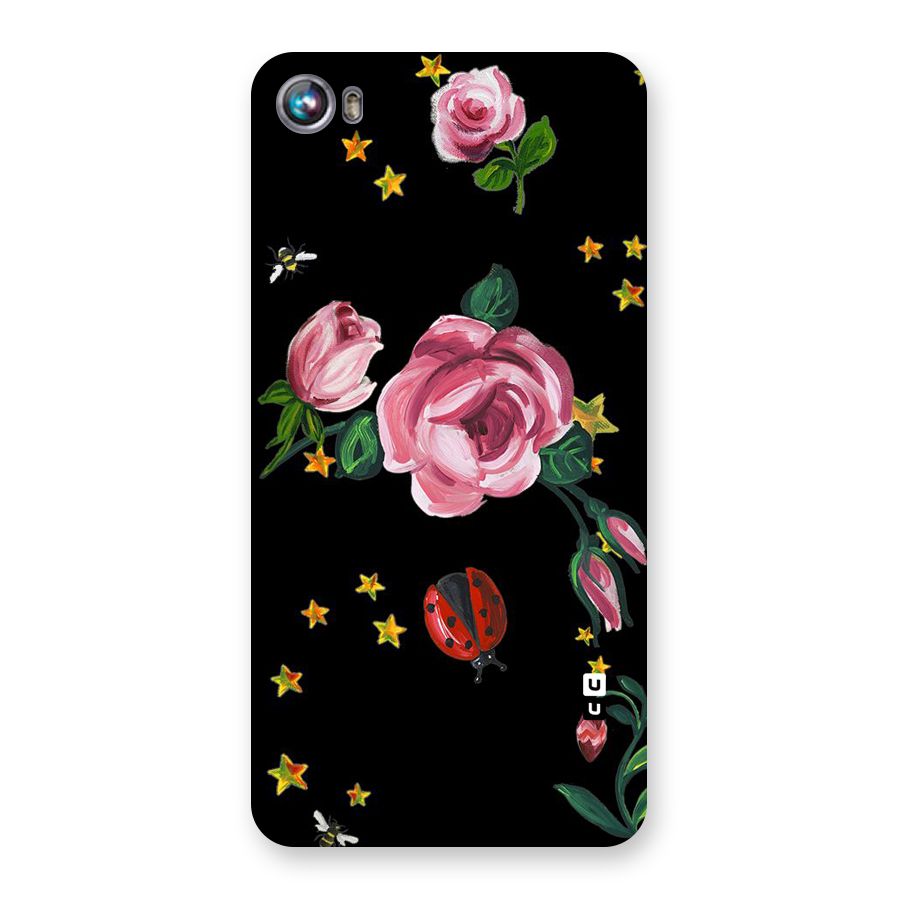 Ladybird And Floral Back Case for Micromax Canvas Fire 4 A107