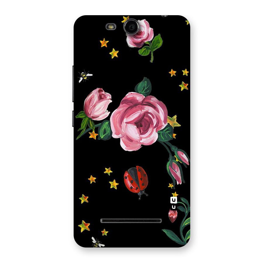 Ladybird And Floral Back Case for Micromax Canvas Juice 3 Q392
