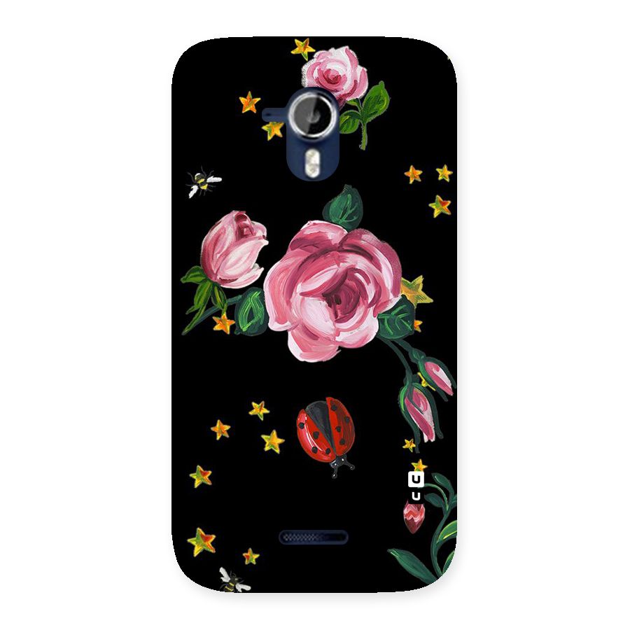 Ladybird And Floral Back Case for Micromax Canvas Magnus A117