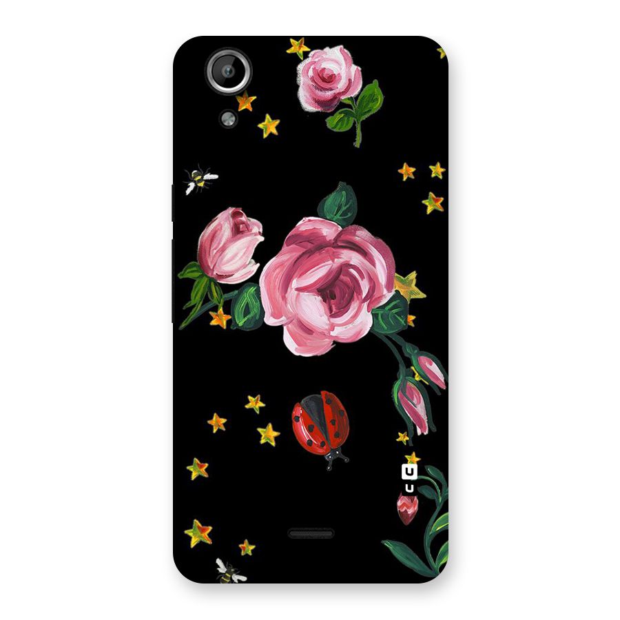 Ladybird And Floral Back Case for Micromax Canvas Selfie Lens Q345