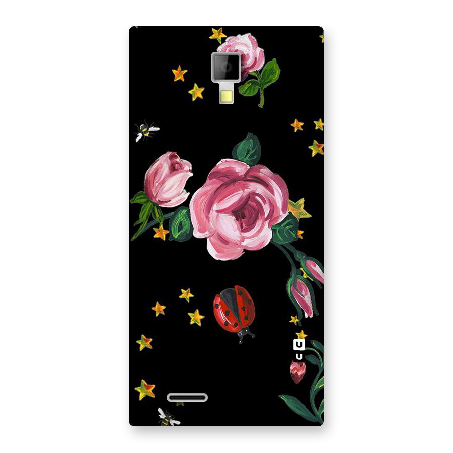 Ladybird And Floral Back Case for Micromax Canvas Xpress A99