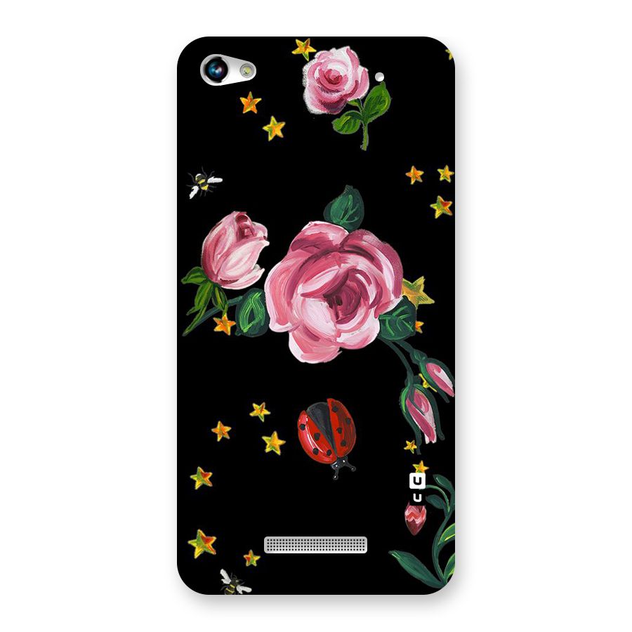 Ladybird And Floral Back Case for Micromax Hue 2