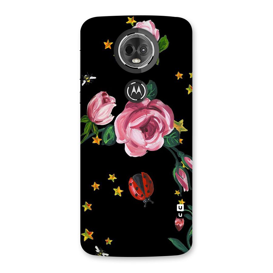 Ladybird And Floral Back Case for Moto E5 Plus
