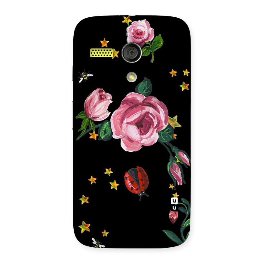 Ladybird And Floral Back Case for Moto G