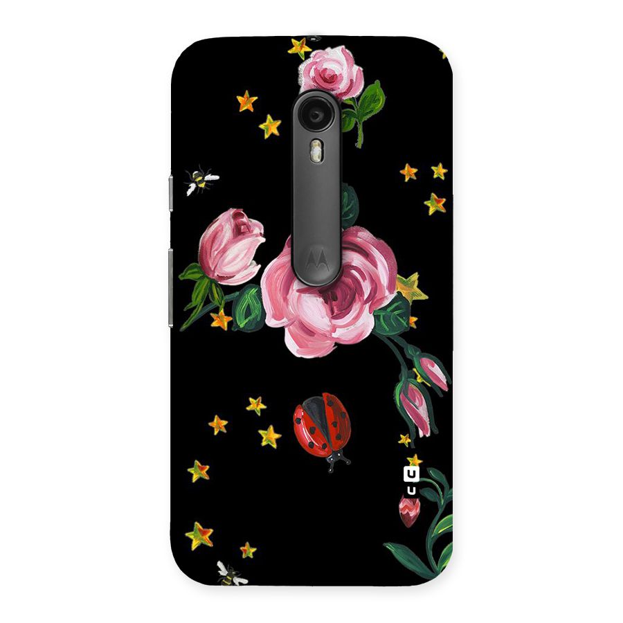 Ladybird And Floral Back Case for Moto G Turbo