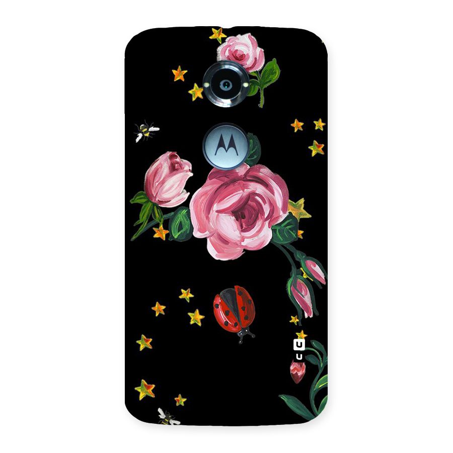Ladybird And Floral Back Case for Moto X 2nd Gen