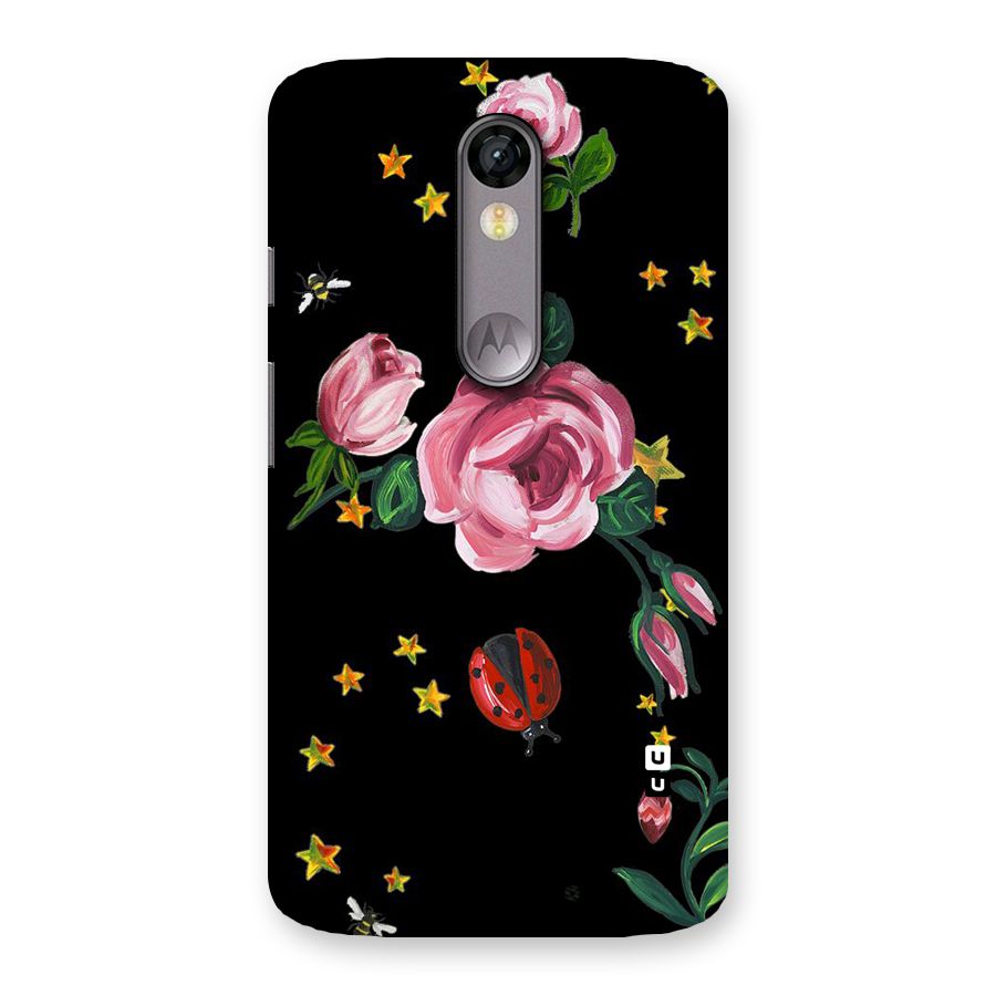 Ladybird And Floral Back Case for Moto X Force