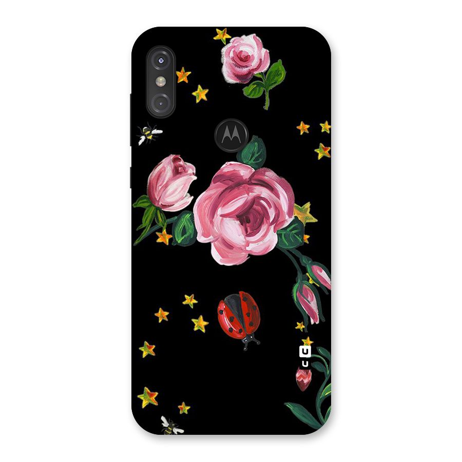 Ladybird And Floral Back Case for Motorola One Power