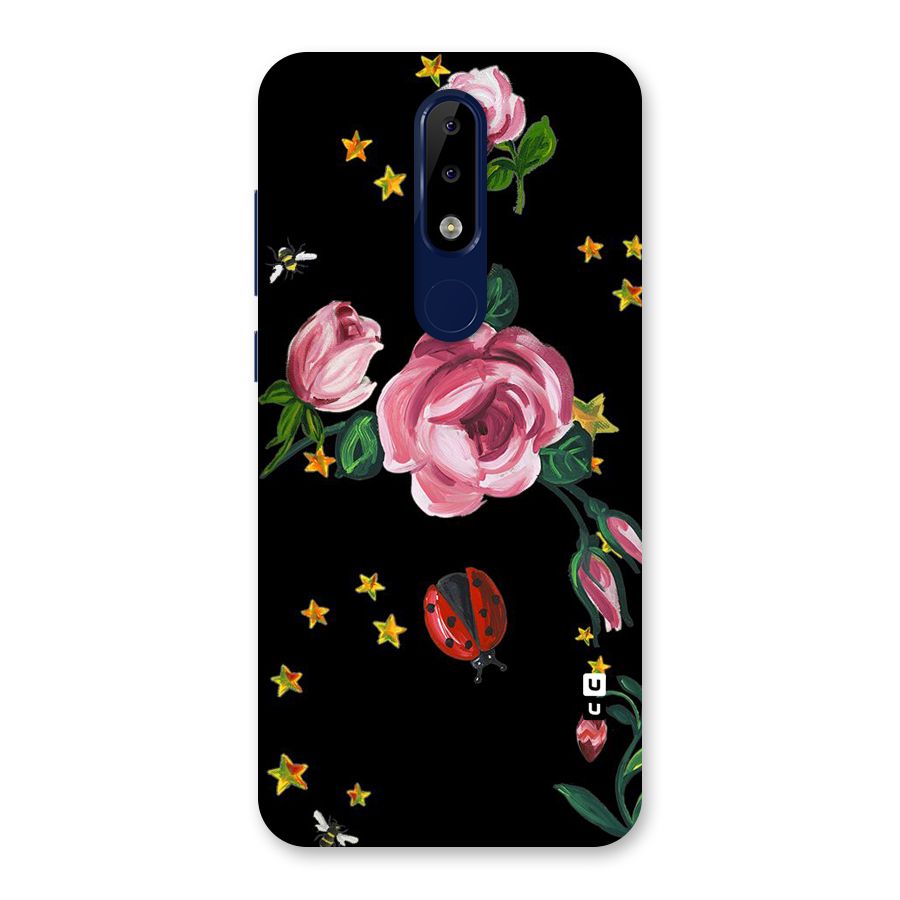Ladybird And Floral Back Case for Nokia 5.1 Plus