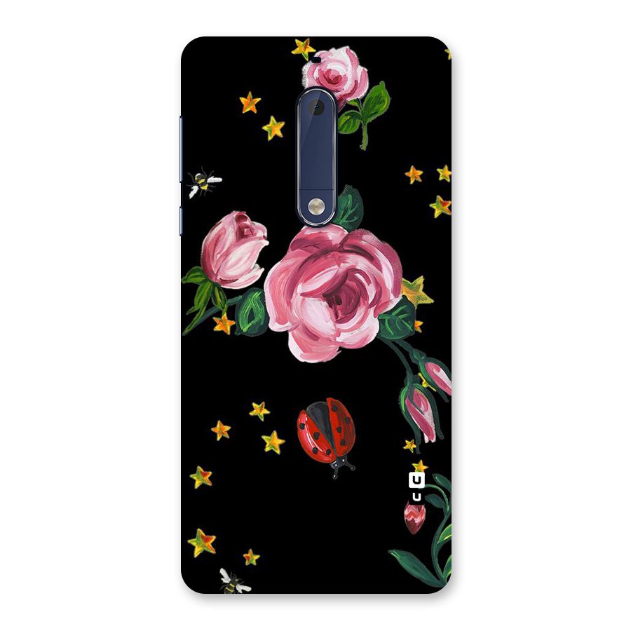 Ladybird And Floral Back Case for Nokia 5