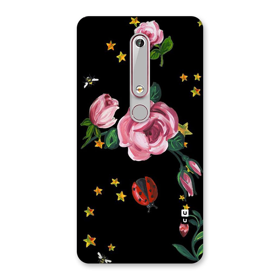 Ladybird And Floral Back Case for Nokia 6.1