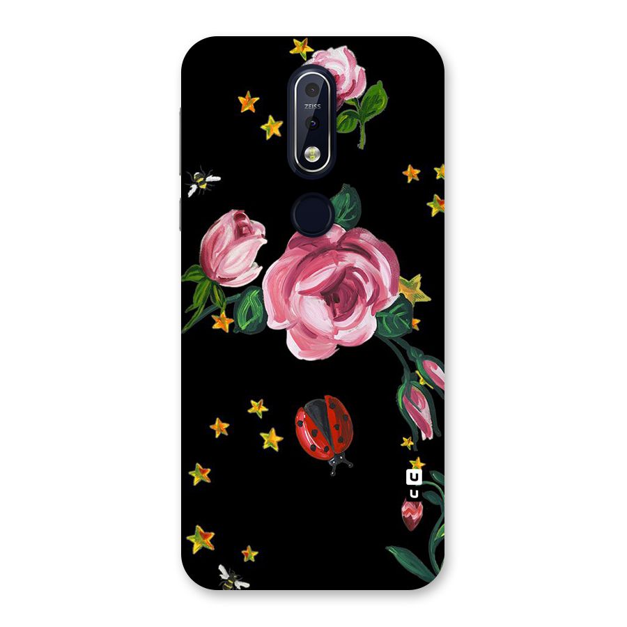 Ladybird And Floral Back Case for Nokia 7.1