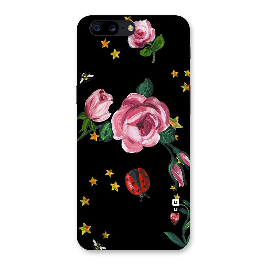 Ladybird And Floral Back Case for OnePlus 5