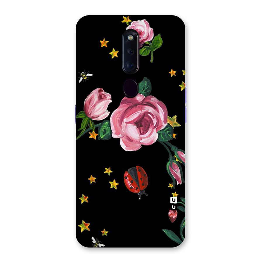 Ladybird And Floral Back Case for Oppo F11 Pro