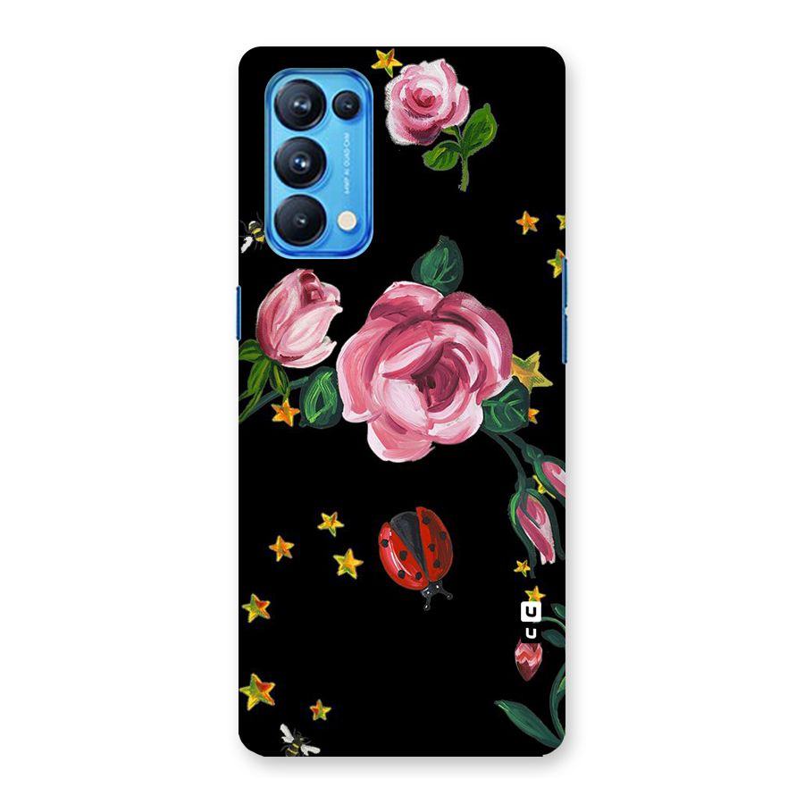 Ladybird And Floral Back Case for Oppo Reno5 Pro 5G