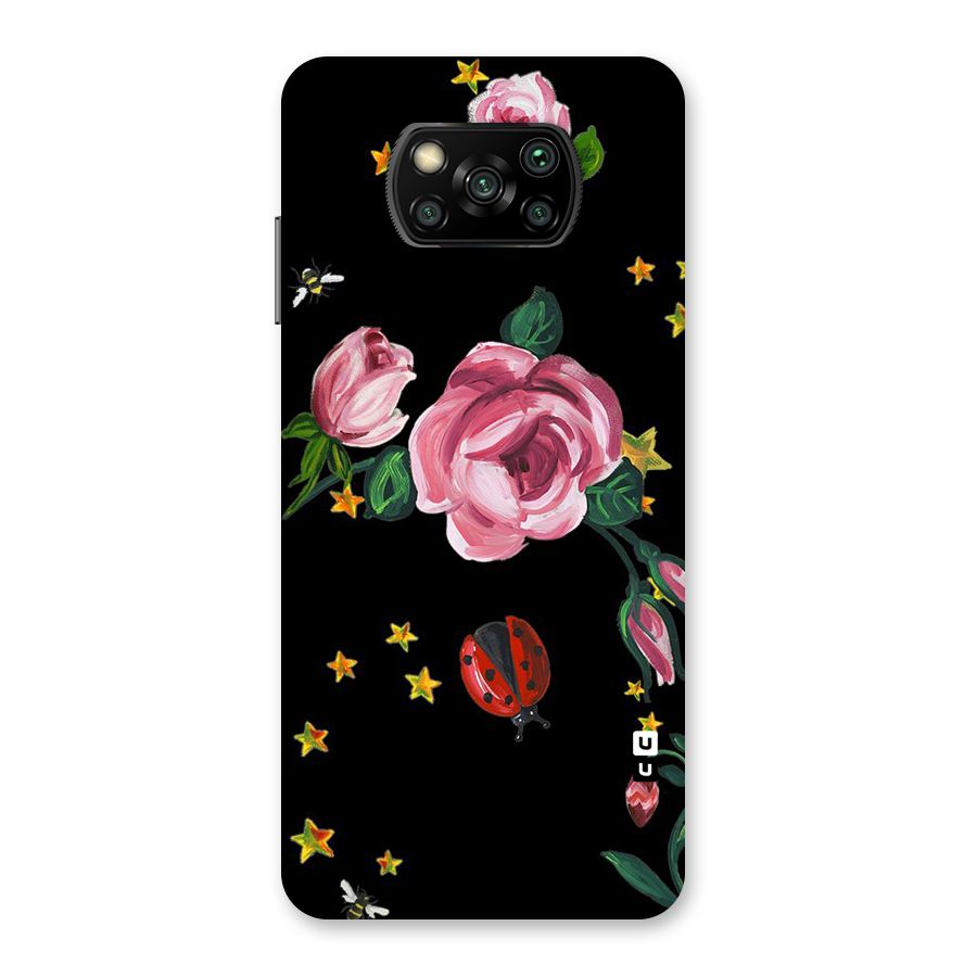 Ladybird And Floral Back Case for Poco X3