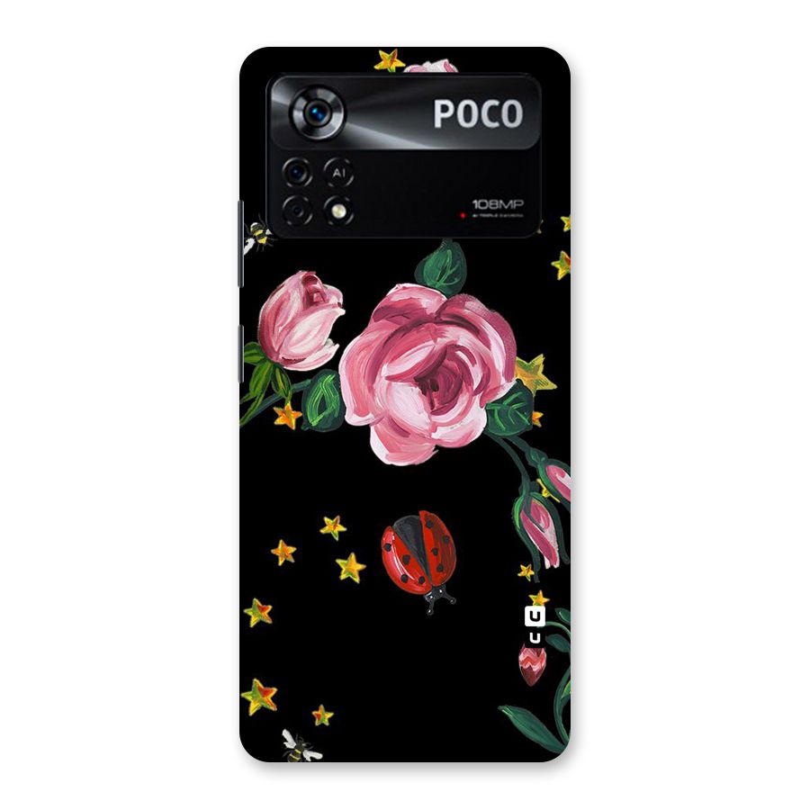 Ladybird And Floral Back Case for Poco X4 Pro 5G