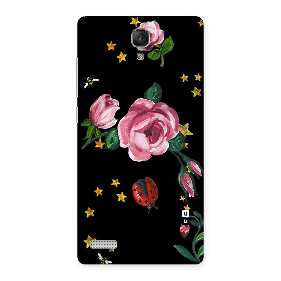 Ladybird And Floral Back Case for Redmi Note