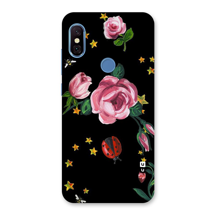 Ladybird And Floral Back Case for Redmi Note 6 Pro