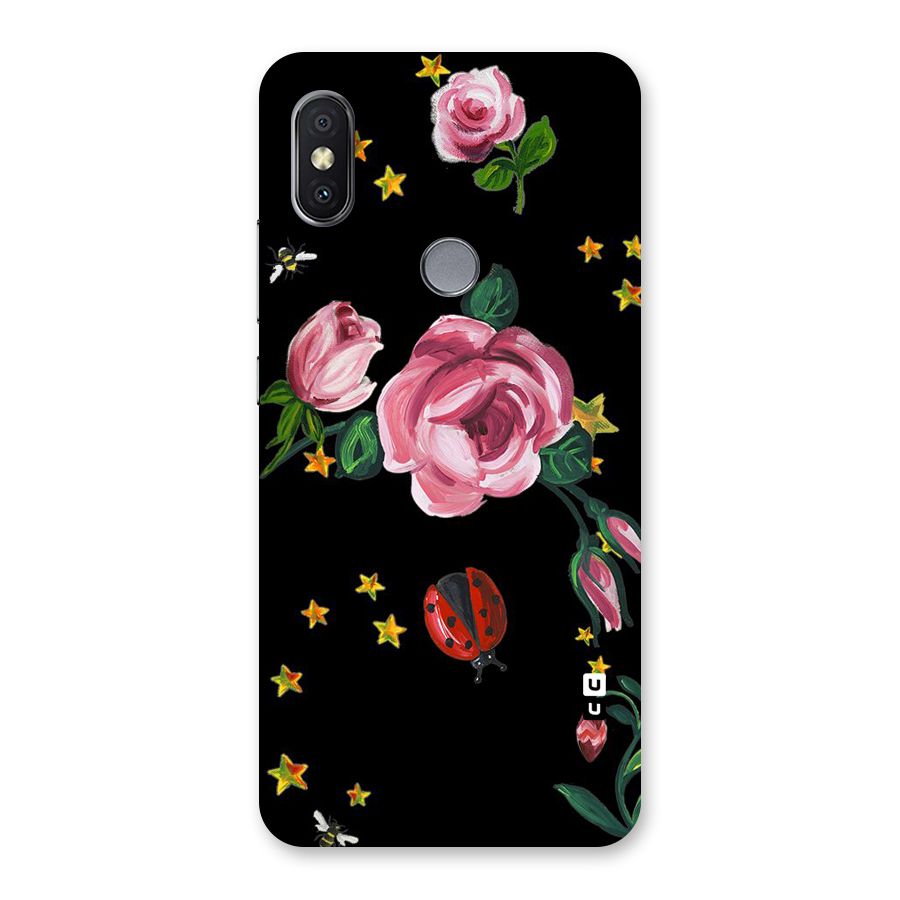 Ladybird And Floral Back Case for Redmi Y2