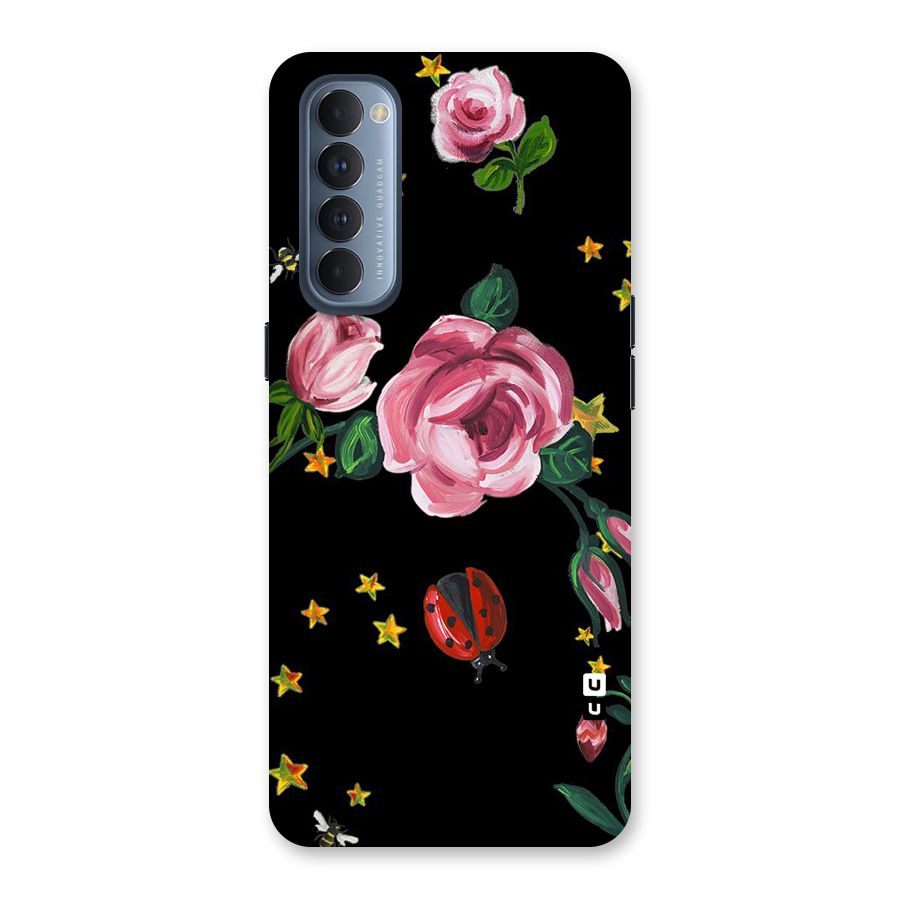 Ladybird And Floral Back Case for Reno4 Pro