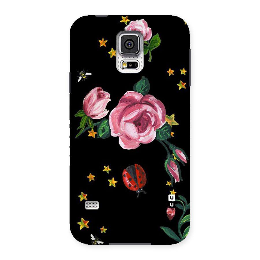Ladybird And Floral Back Case for Samsung Galaxy S5