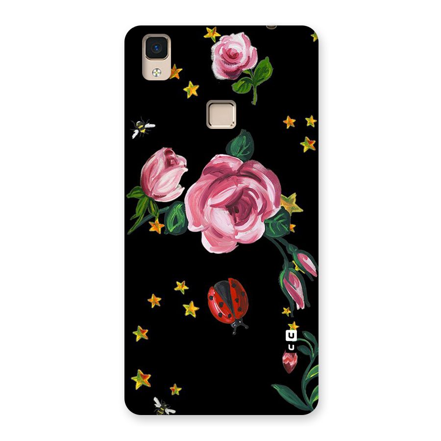 Ladybird And Floral Back Case for V3 Max