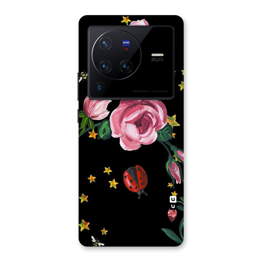 Ladybird And Floral Back Case for Vivo X80 Pro