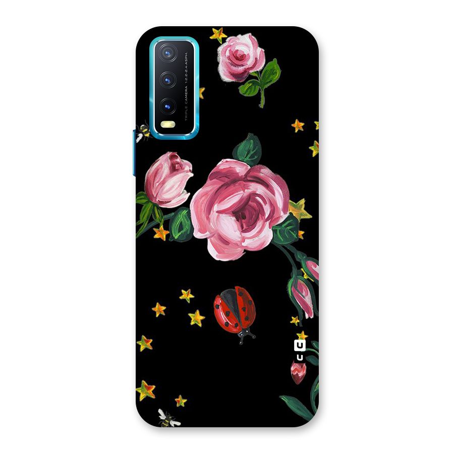 Ladybird And Floral Back Case for Vivo Y20A