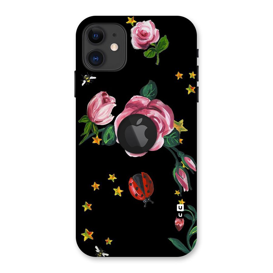 Ladybird And Floral Back Case for iPhone 11 Logo Cut
