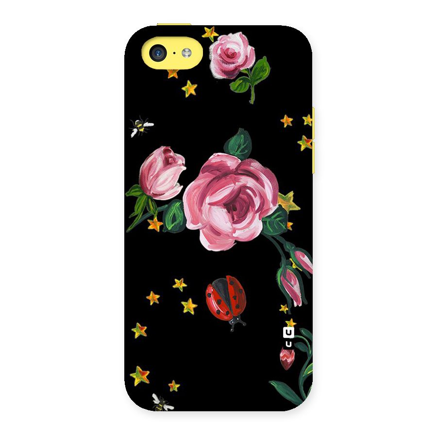 Ladybird And Floral Back Case for iPhone 5C