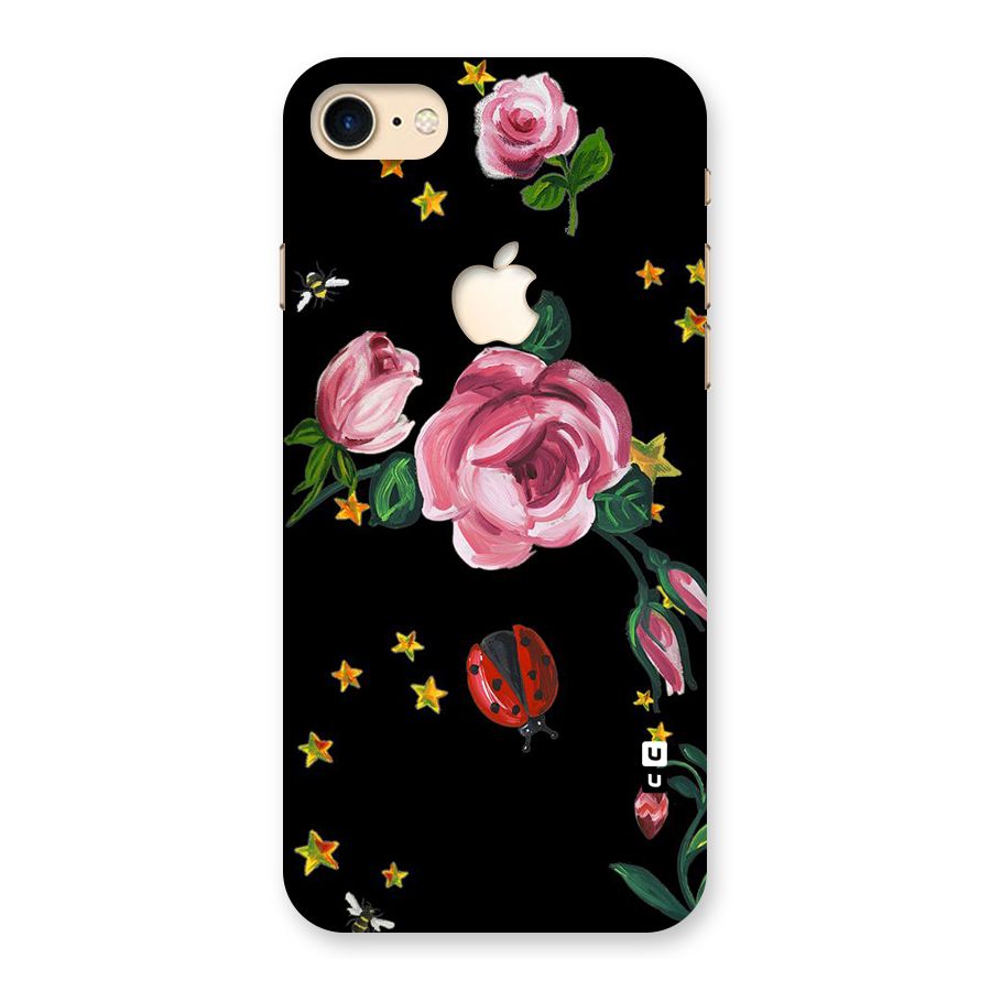 Ladybird And Floral Back Case for iPhone 7 Apple Cut