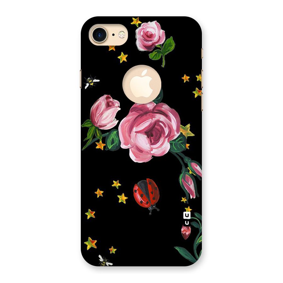 Ladybird And Floral Back Case for iPhone 8 Logo Cut