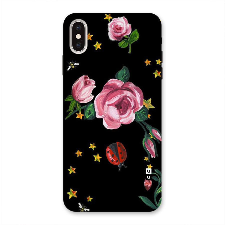 Ladybird And Floral Back Case for iPhone XS Max