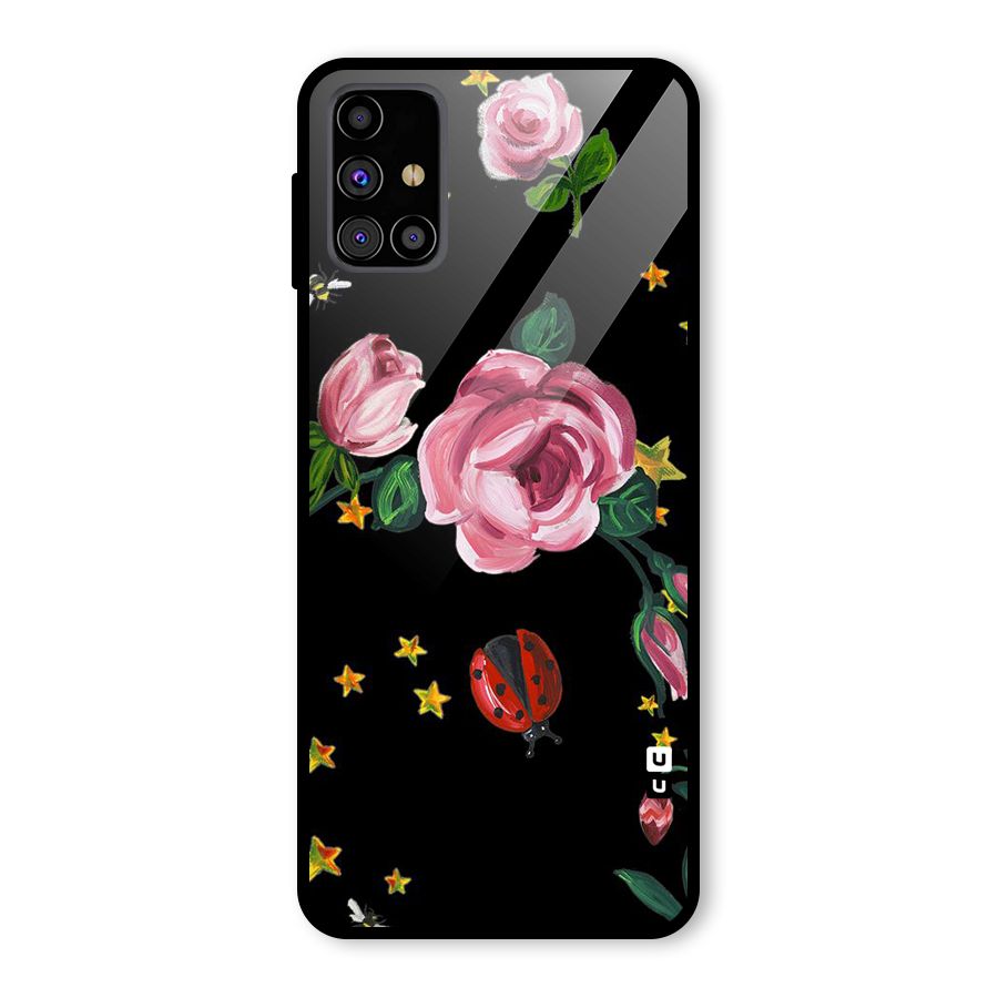 Ladybird And Floral Glass Back Case for Galaxy M31s