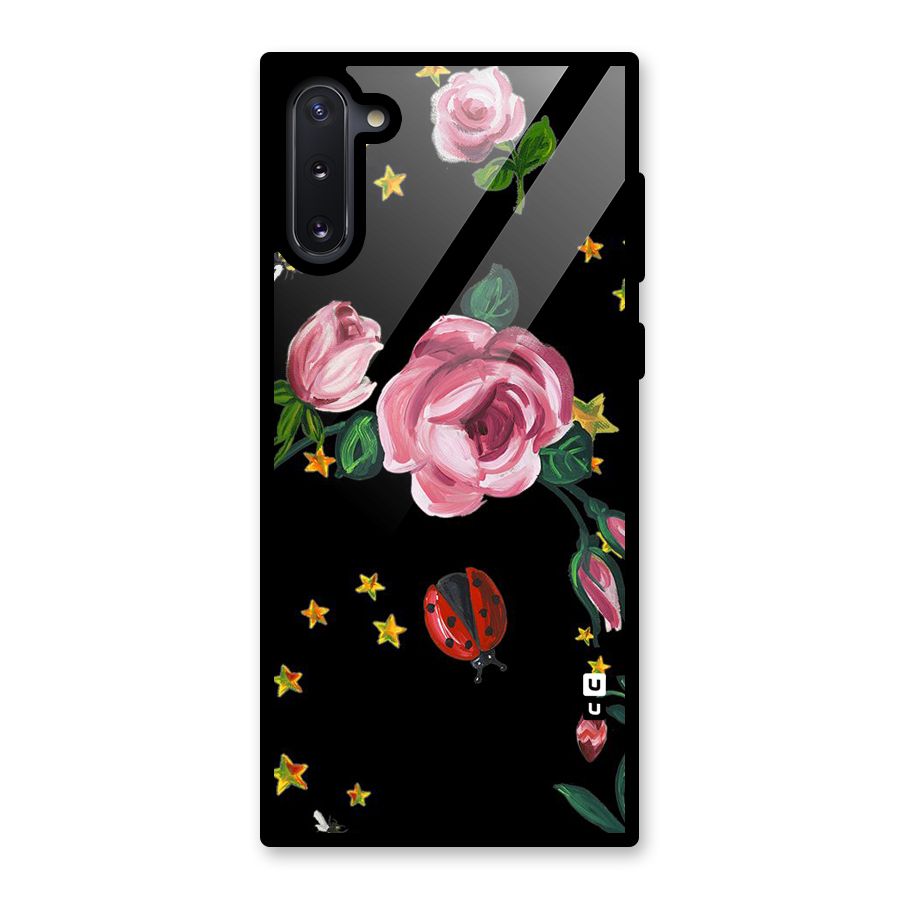 Ladybird And Floral Glass Back Case for Galaxy Note 10
