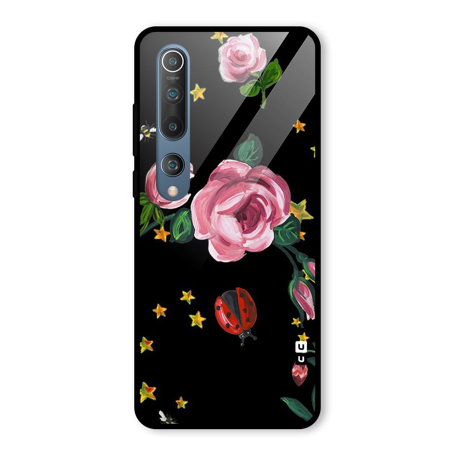 Ladybird And Floral Glass Back Case for Mi 10